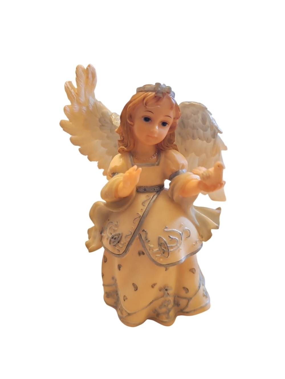 Montefiori Collection Angel Wings Figurine Dove Resin Shelf Sitter Blue White A2